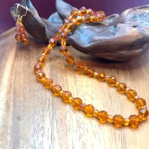 Beautiful brown Swarovski crystal jewelry set